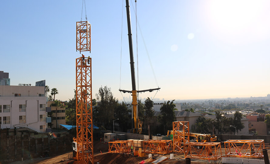 large crane on site
