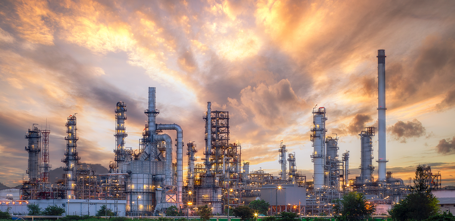 Refinery during dusk
